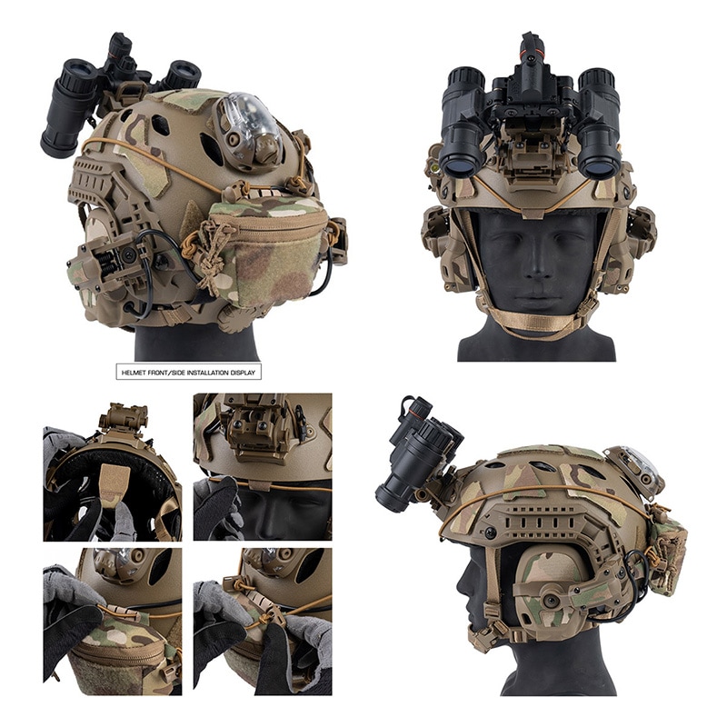 寶 米軍？マルチカム ヘルメット マウント付き アーミー サバゲー ミリタリー WoSporT SC タイプ ヘルメット マルチ ポーチ MultiCam | サバゲー装備