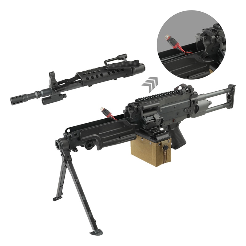 電動ガン　２丁 WELL PRO M249 PARA LMG ライトマシンガン 電動ガン (ツインモーター
