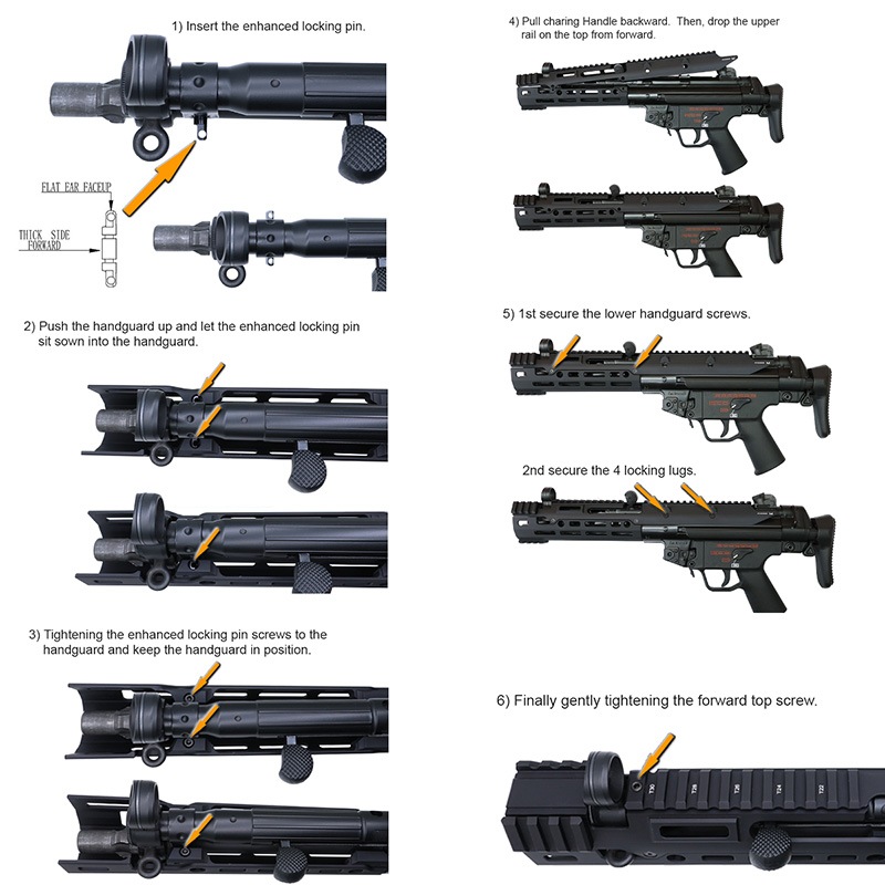 WII TECH UTG PRO タイプ MONOLITHIC M-LOK ハンドガード EXTENDED VFC