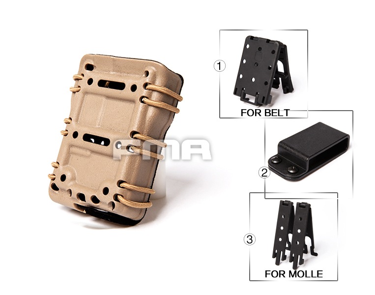FMA G-CODE Scorpionスタイル 5.56mm ライフルマグキャリアー DE