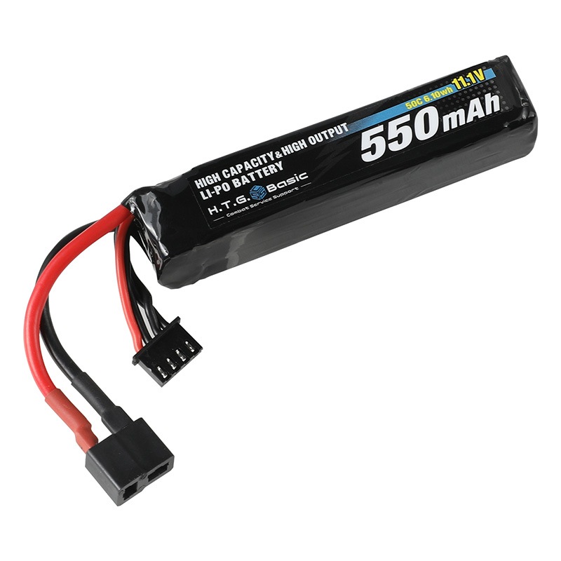 HTGベーシック　TypeB 11.1Vリポバッテリー付き HTGベーシック リポバッテリー 電動ガン用 (11.1V 550mAh 50C