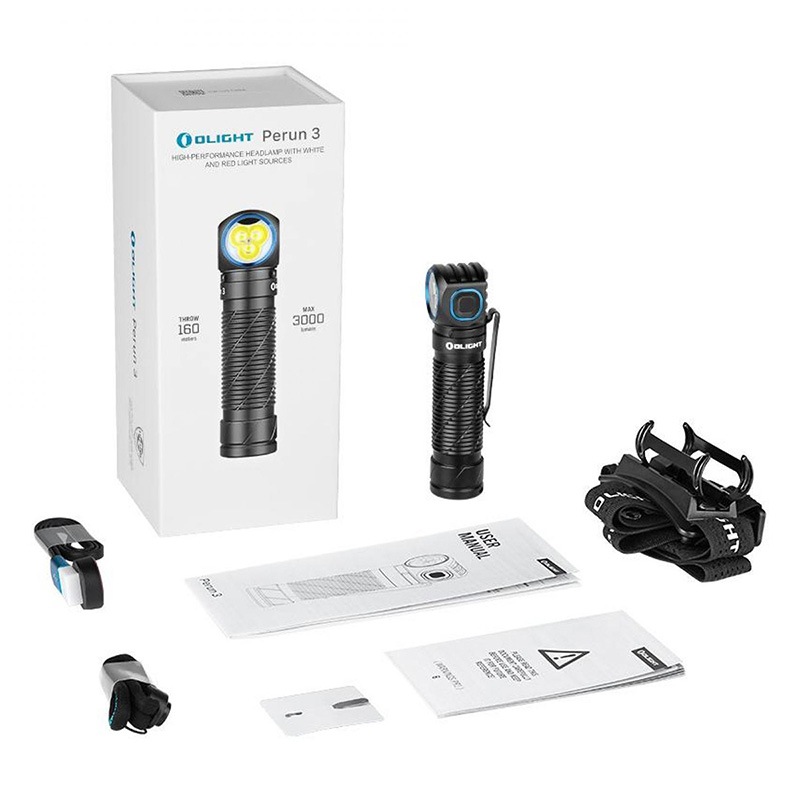 OLIGHT(オーライト) Perun 3 LED L型ヘッドライト 3000ルーメン 赤色光