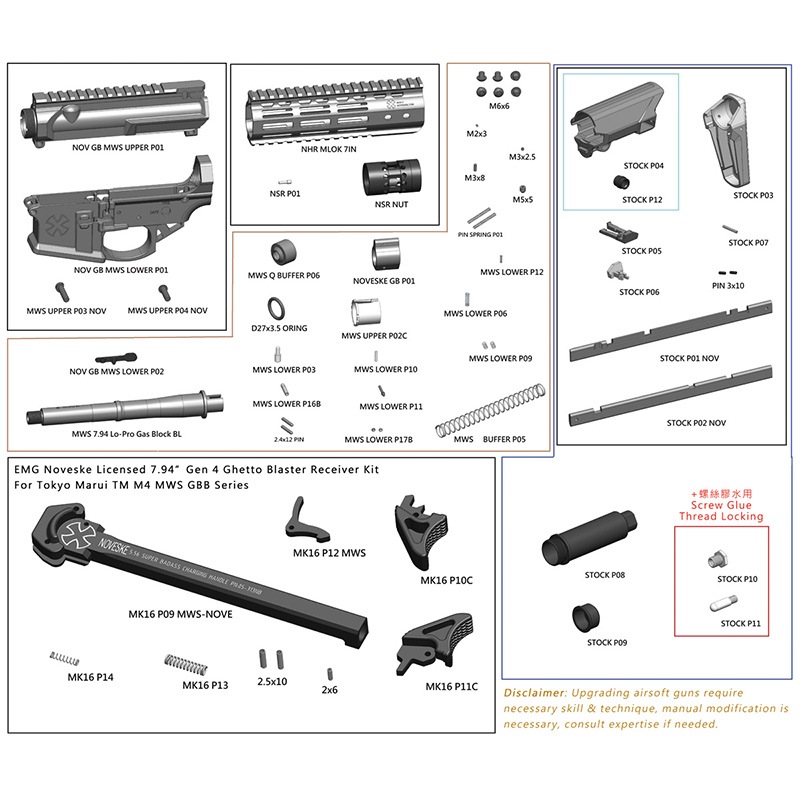 EMG NOVESKE Gen 4 Ghetto Blaster コンバージョンキット (Cerakote H