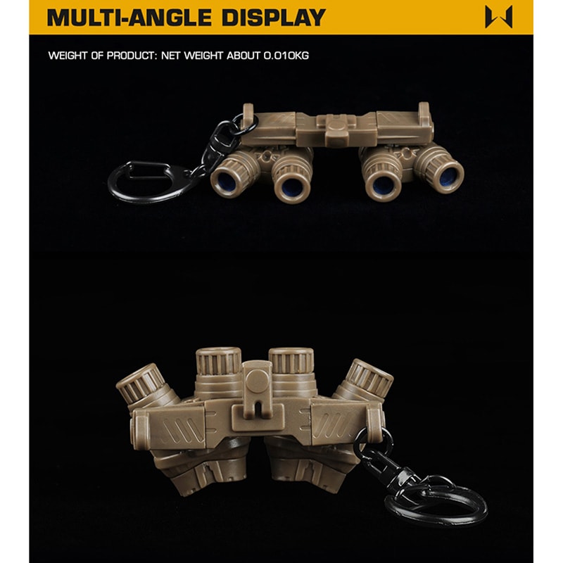WoSporT GPNVG-18 ダミーナイトビジョン(NVG) キーチェーン Black