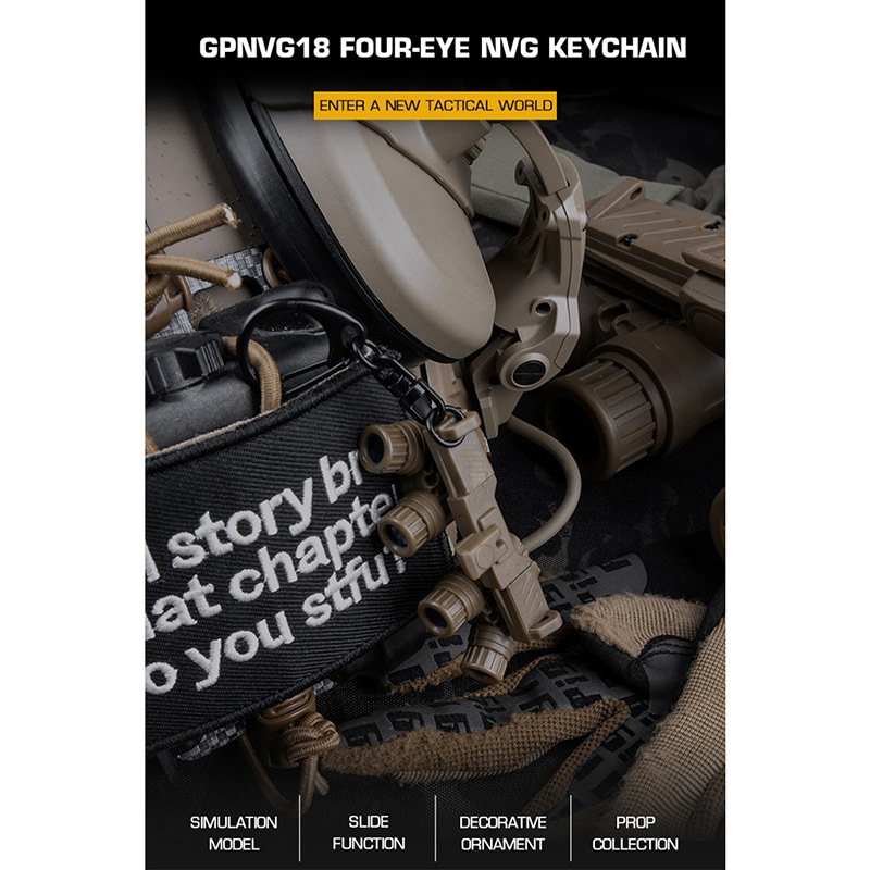 WoSporT GPNVG-18 ダミーナイトビジョン(NVG) キーチェーン Tan
