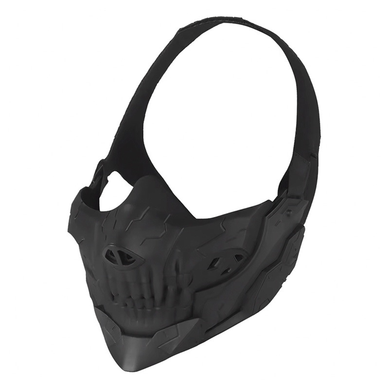 WoSporT レベルスカル(Rebel Skull) ハーフフェイスマスク Black (MA