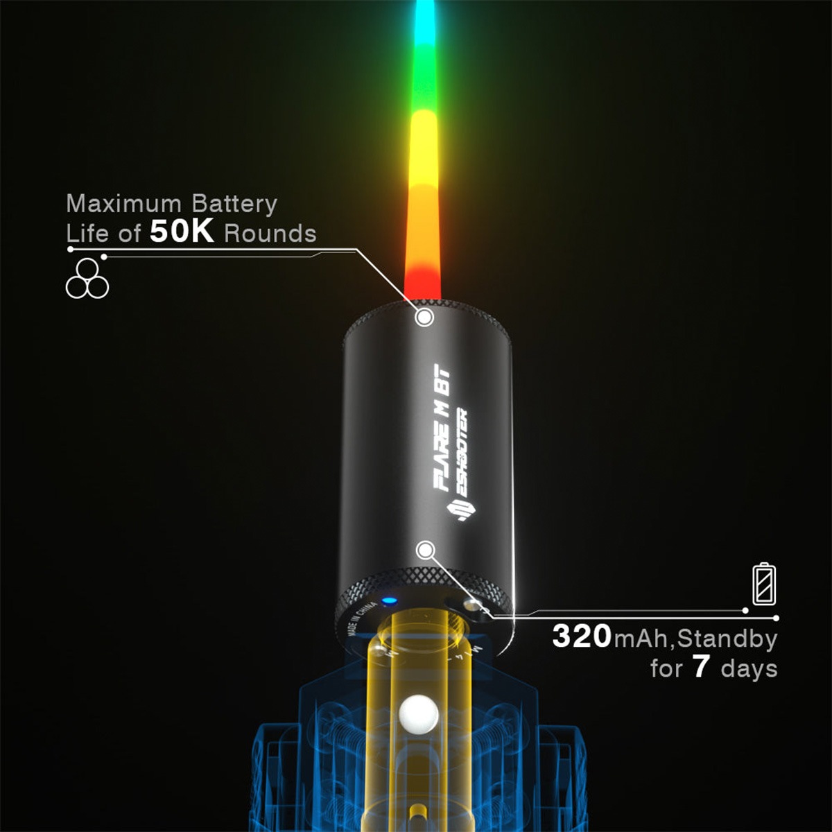 Eshooter FLARE M BT ®װη 쥤ܡȥ졼ʥޥեå嵡ǽ/ޥϢư/Ŭ