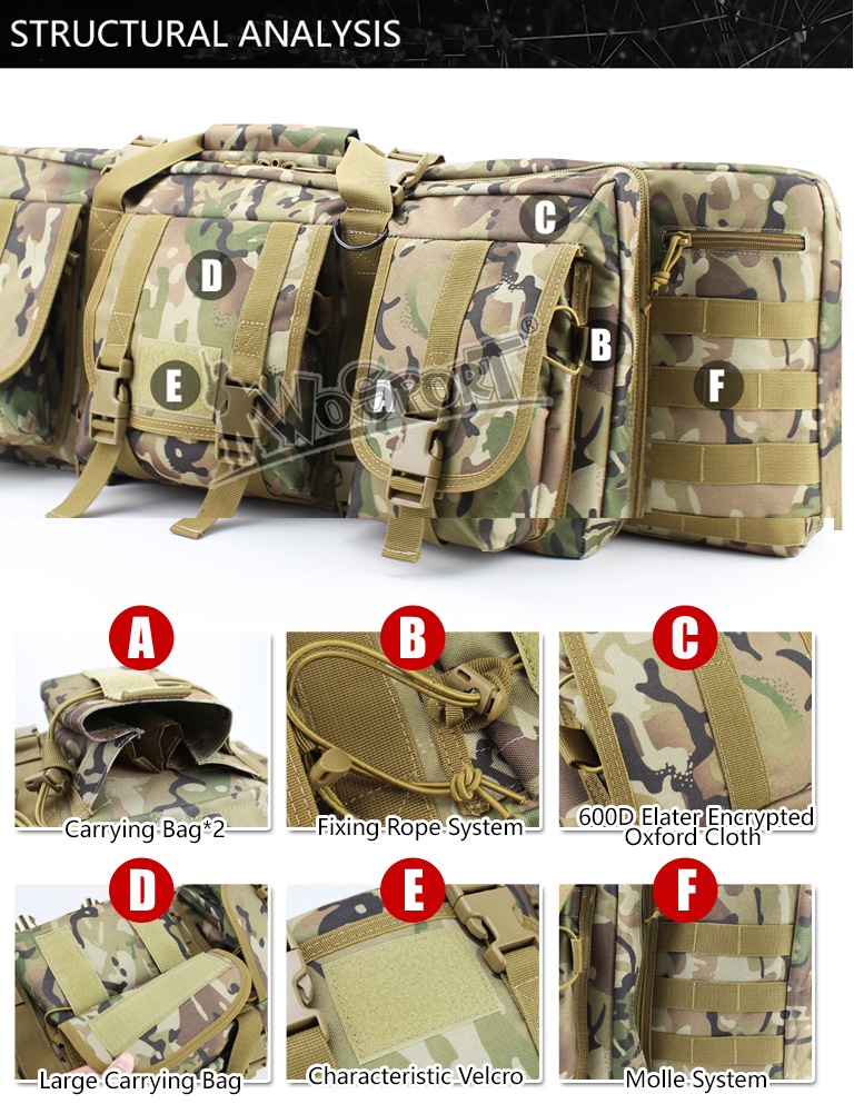WoSporT ラージキャパシティー デュアルガンケース(92cm） TAN