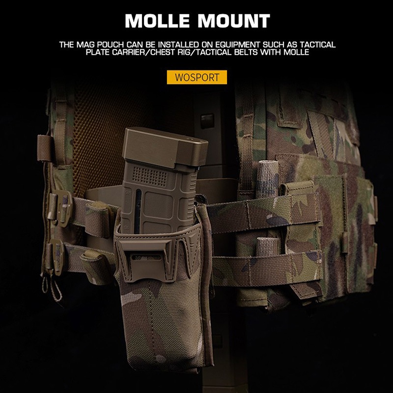 WoSporT AGILITEスタイル Pincer 5.56mmシングルマガジンポーチ MCBK