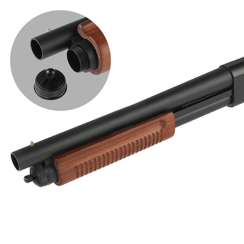 Golden Eagle M870 ガスショットガン ブリーチャー Black/RealWood