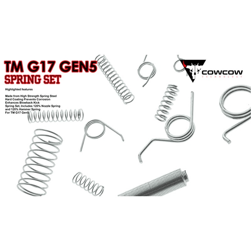 COWCOW Technology 東京マルイグロック17Gen5用ミニスプリングセット
