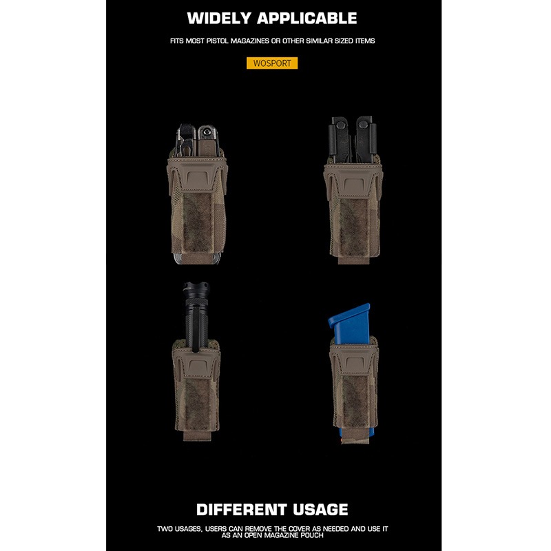 ミリタリー　ホルスター　ポーチ WoSporT 9MM シングル マガジン ポーチ MC | サバゲー装備品,ポーチ