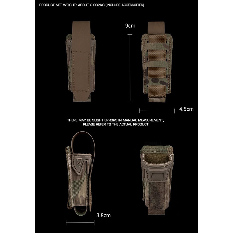 WoSporT 9MM シングル マガジン ポーチ Wolf Grey | サバゲー装備品