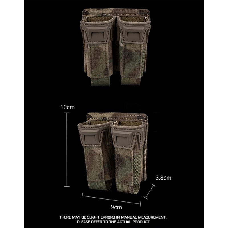 WoSporT 9MM ダブル マガジン ポーチ Black | サバゲー装備品,ポーチ