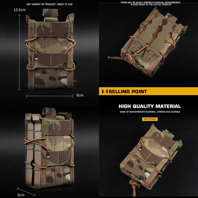 WoSporT HSGI X2R TACOスタイル ダブルマガジンポーチ BK | サバゲー