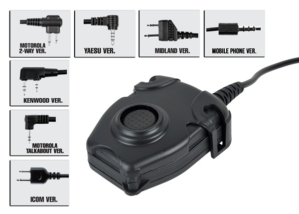 Z-Tactical PELTORタイプ ミリタリーPTTスイッチ スタンダード KENWOOD
