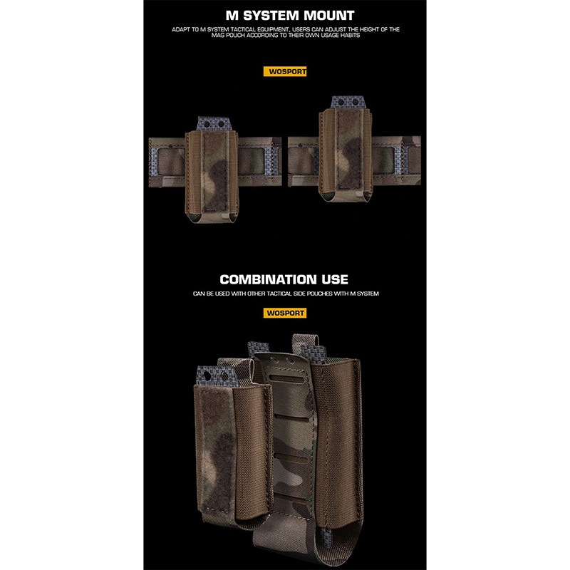 WoSporT WG Multifunction 9MM シングル マガジン ポーチ Black