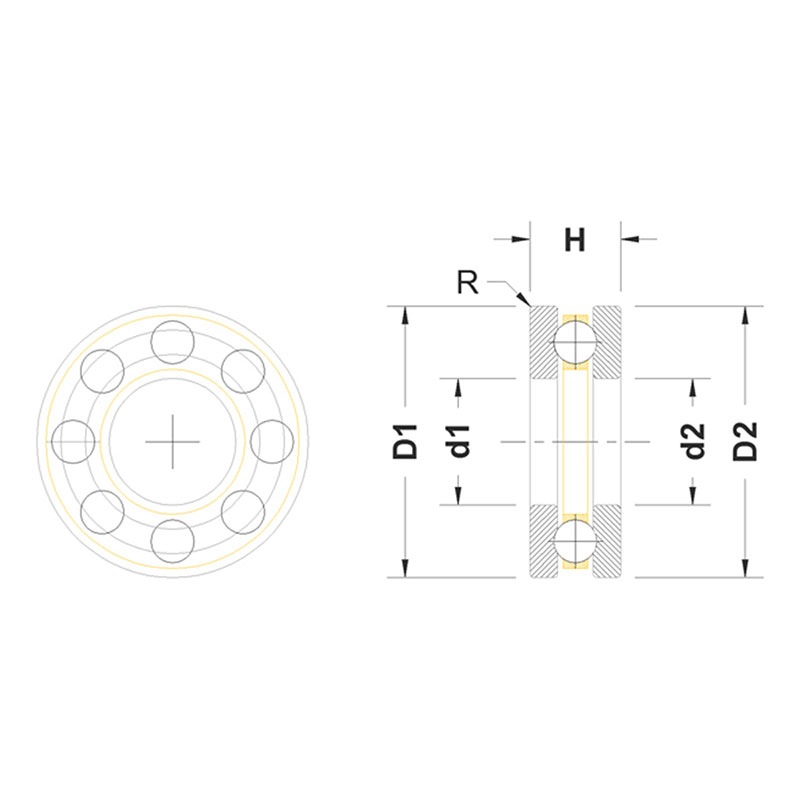 Maxx Model スラストボールベアリング (6×14×5mm)【メール便可能