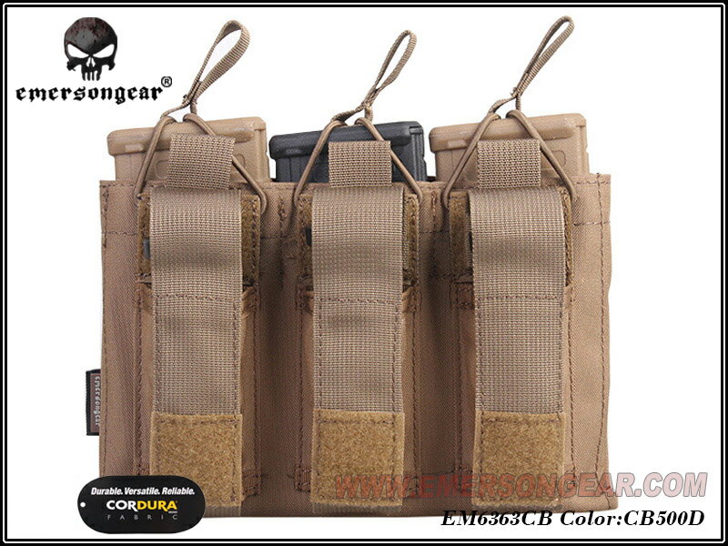 EMERSON 5.56&ピストル用 トリプルマガジンポーチ CB | サバゲー装備品