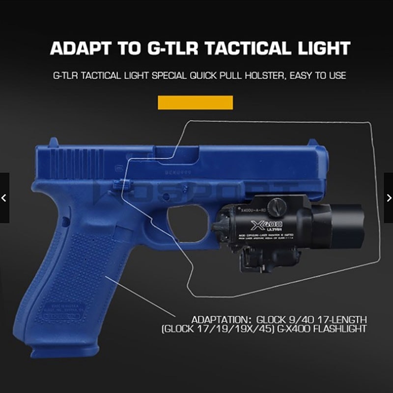 東京マルイ　ガスガン　グロック17外装カスタム　カイデックスホルスター　セット WoSporT カイデックスホルスター SF X400 (G17/19/19X/45対応) BK
