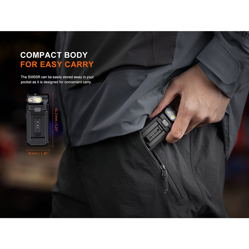 FENIX(ե˥å) SW05R-UV ѥȥǥ奢饤(UV) եå饤 150롼/39mȼ Type-C  ݡ֥饤 LED饤 