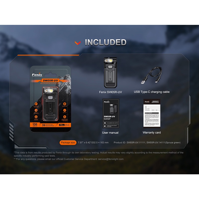 FENIX(ե˥å) SW05R-UV ѥȥǥ奢饤(UV) եå饤 150롼/39mȼ Type-C  ݡ֥饤 LED饤 