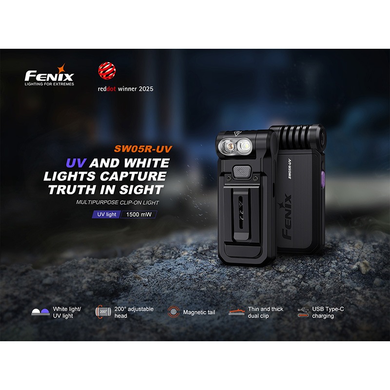 FENIX(ե˥å) SW05R-UV ѥȥǥ奢饤(UV) եå饤 150롼/39mȼ Type-C  ݡ֥饤 LED饤 