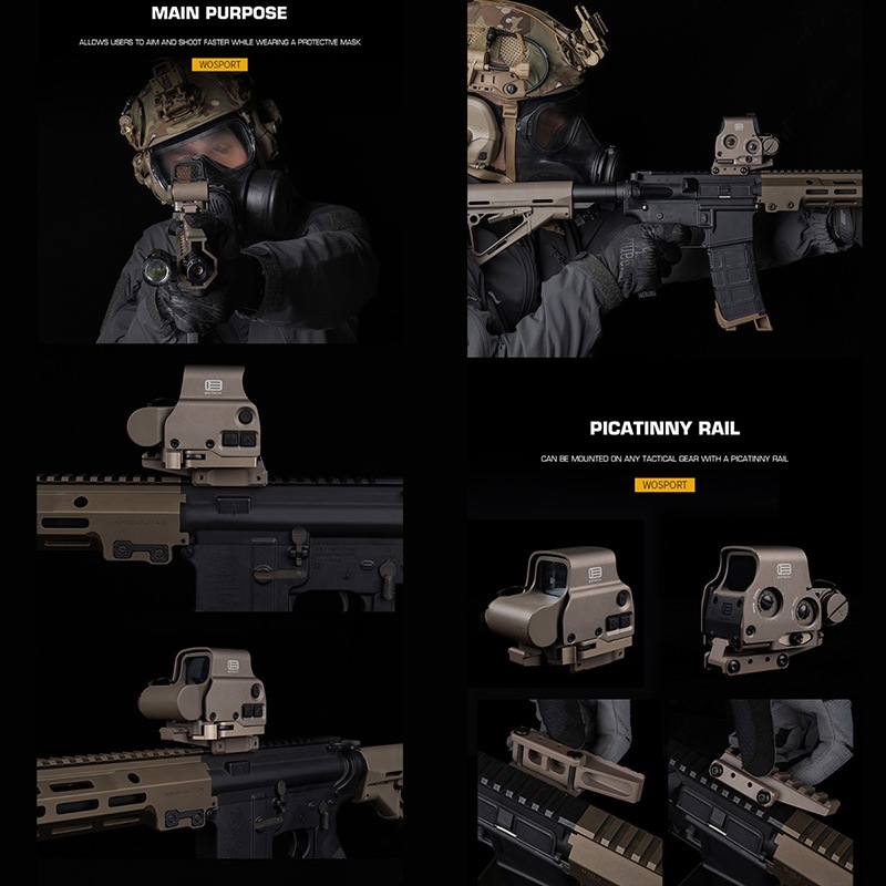 WoSporT UNITYタイプ FAST OPTIC RISER MOUNT マウントベース BK 20mm