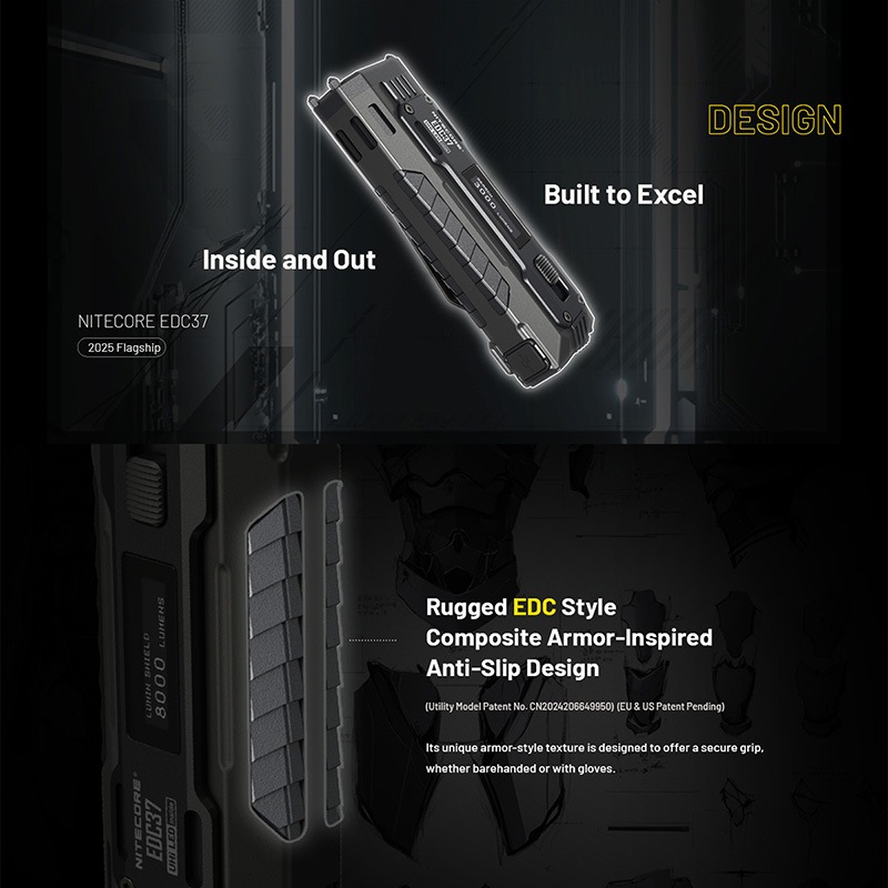 NITECORE(ナイトコア) EDC37 タクティカル フラッシュライト 最大8000