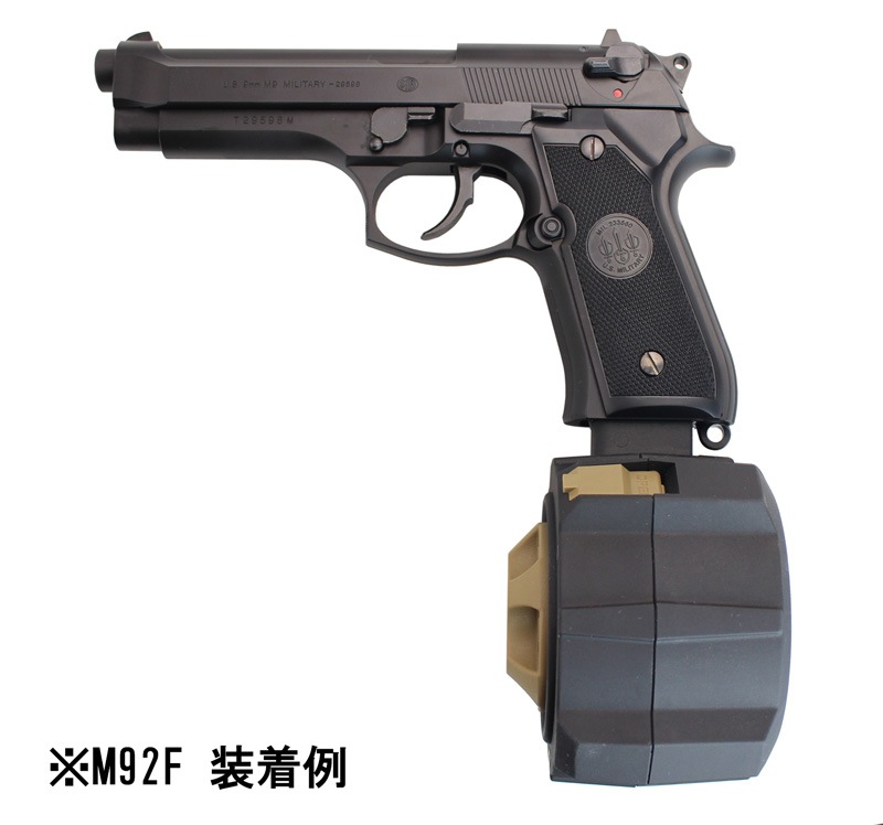 HFC Airsoft Beretta M92F用 145連ガスドラムマガジン