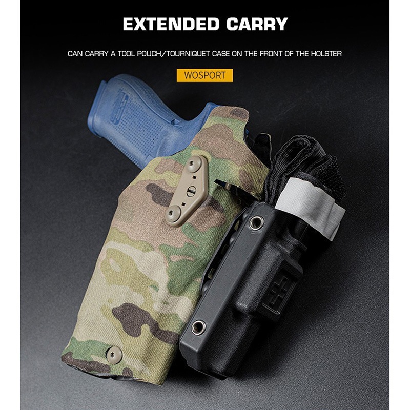 サファリランド 右手用 タクティカル ホルスター 耐久性 迷彩CP 軍装備