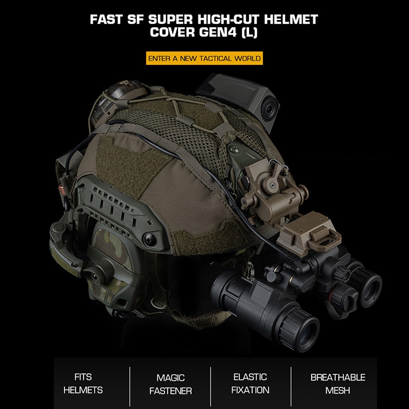 WoSporT FAST SFタイプ ハイカットヘルメットカバー CoyoteBrown