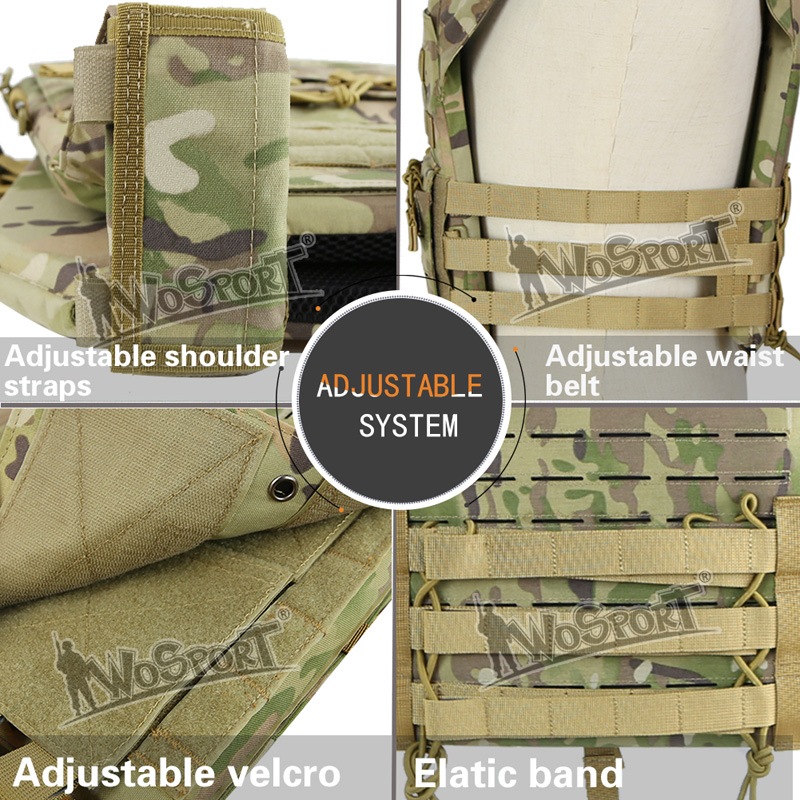 WoSporT JPCタクティカルベスト レーザーカットMOLLE Ver. TAN