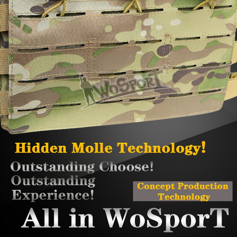 WoSporT JPCタクティカルベスト レーザーカットMOLLE Ver. TAN