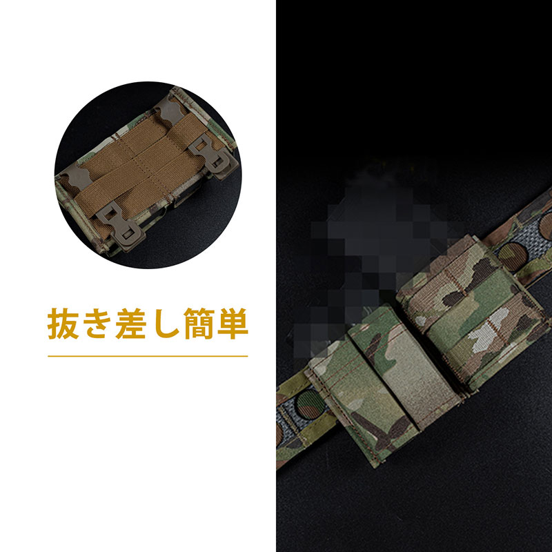 WoSporT esstacタイプ 9mm &5.56 ダブルマガジンポーチ ショート BK