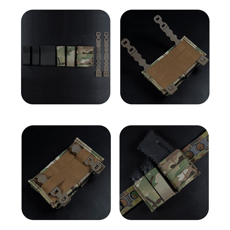 WoSporT esstacタイプ 9mm &5.56 ダブルマガジンポーチ ショート BK