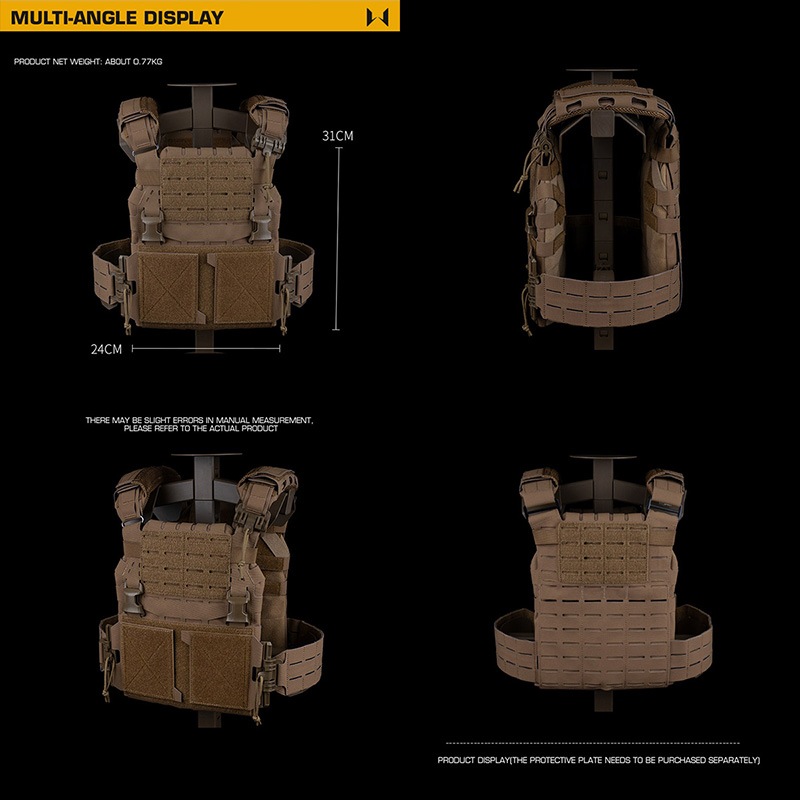 ブラックプレートキャリア MOLLE対応 AGILITE プレートキャリア K19 レーザーカットMOLLE [ ブラック
