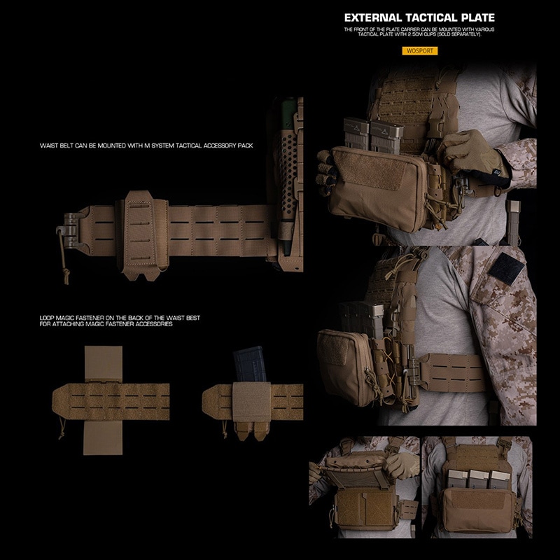 WoSporT ARC Design プレートキャリア V2 MOLLE Black | サバゲー装備