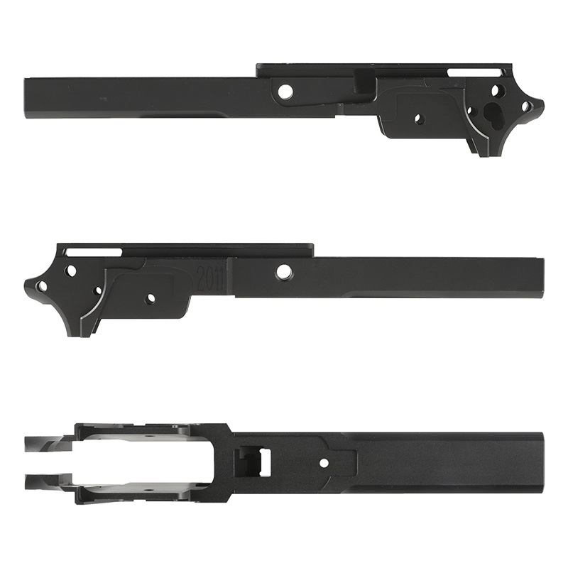 5KU CNCアルミ削り出し 4.3インチ ミドルフレーム Type1 Black (東京