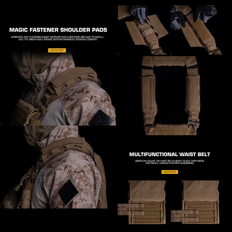 WoSporT ARC Design プレートキャリア V2 MOLLE CoyoteBrown