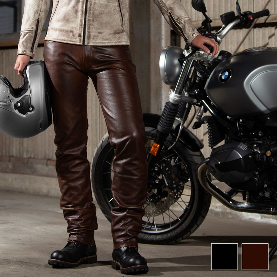バイク 【3XL追加決定】スリムフィットレザーパンツ[DP-18A] ウェア
