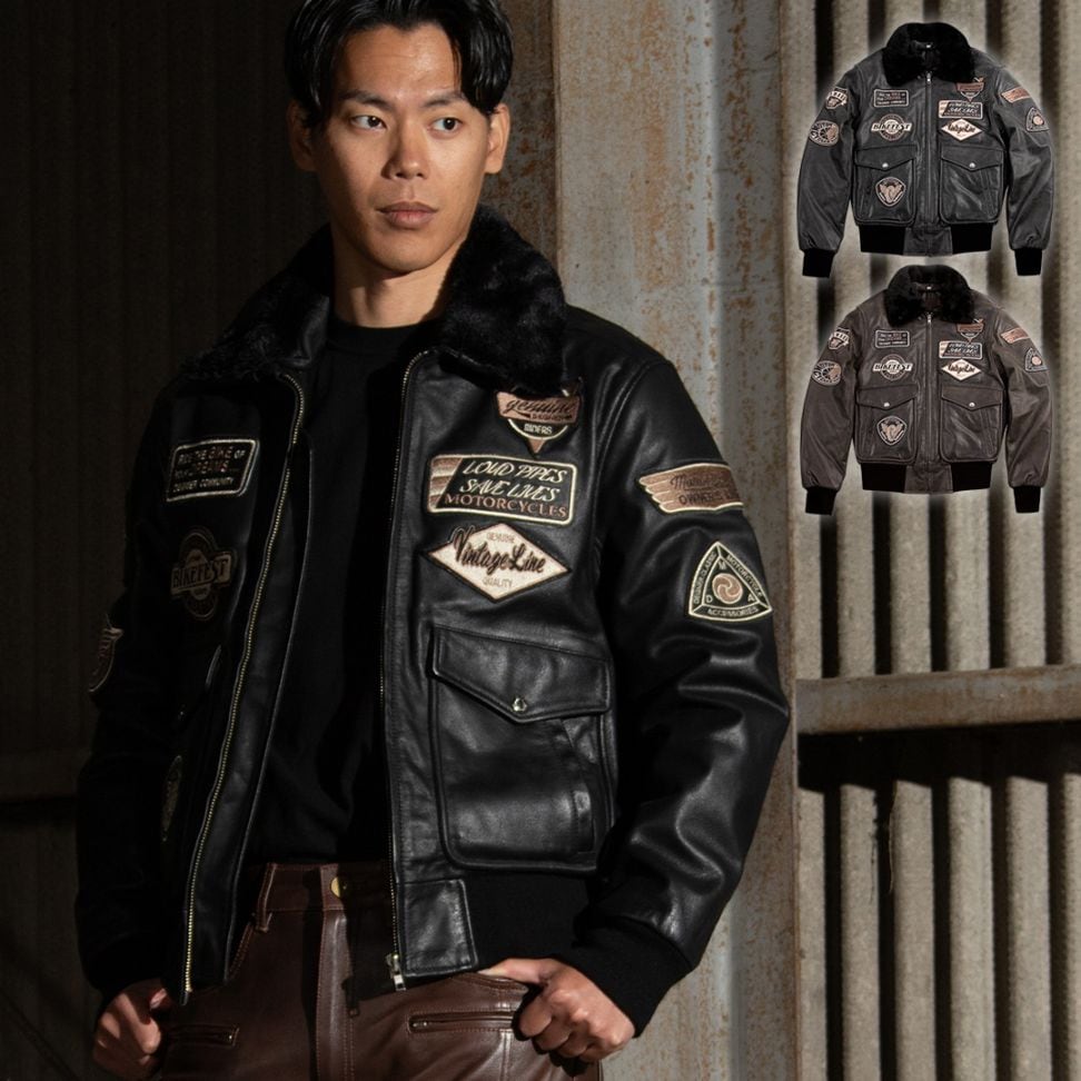 FLIGHT JACKET ヴィンテージ レザー Lサイズ 全国通販】【SPECIAL】VINTAGE 80s French Air Force