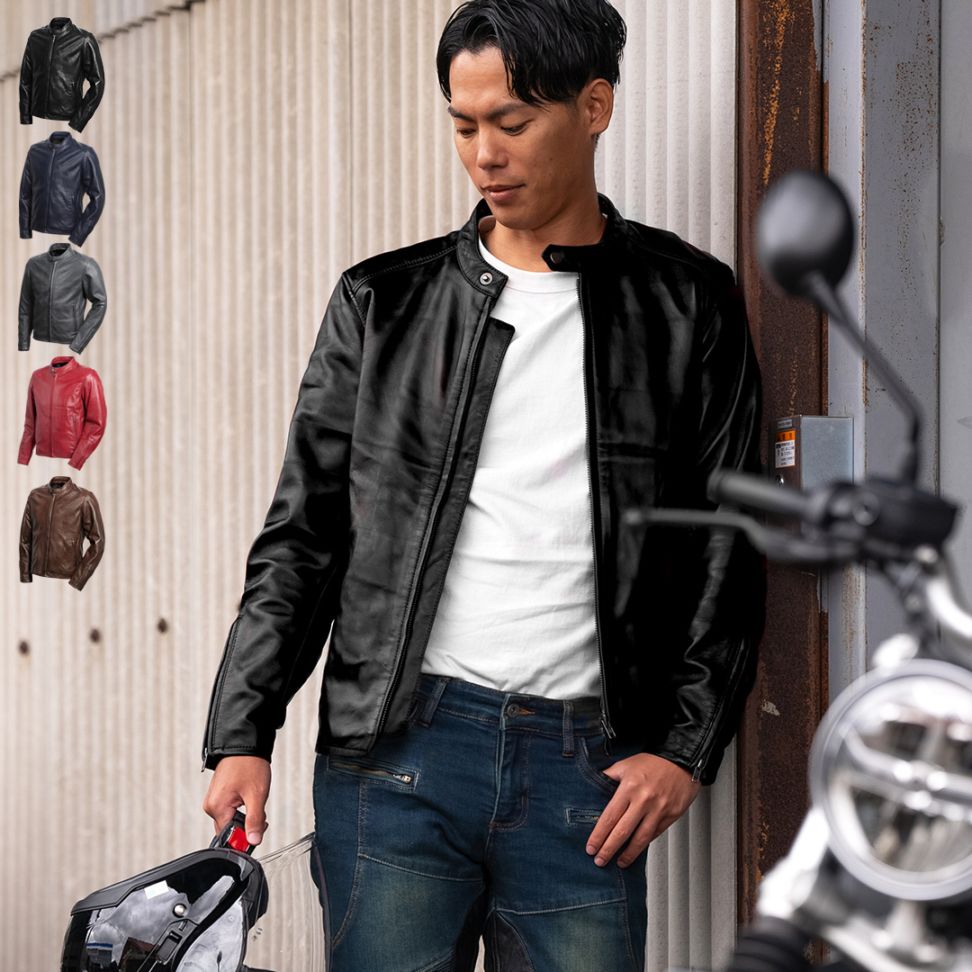 デグナークラシック ライダースジャケット リアルレザー 本革 牛革 黒 バイク レザー ウェア,メンズ,ジャケット,素材別,レザー