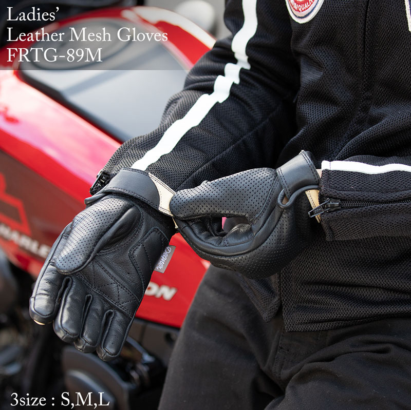 レディース レザーメッシュグローブ/LADIES' LEATHER MESH GLOVES