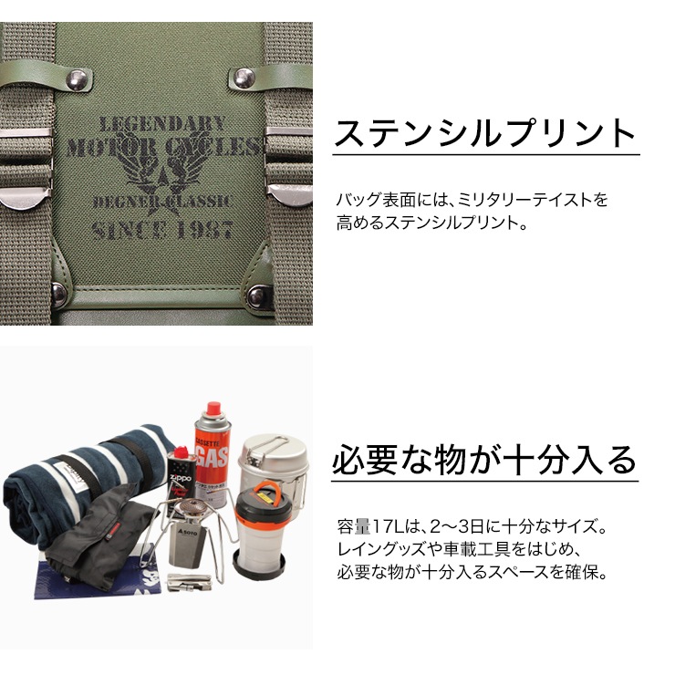 バイク ウェア ミリタリーテイストテキスタイルサドルバッグ[NB-182 バイク ウェア ミリタリーテイストテキスタイルサドルバッグ[NB-182