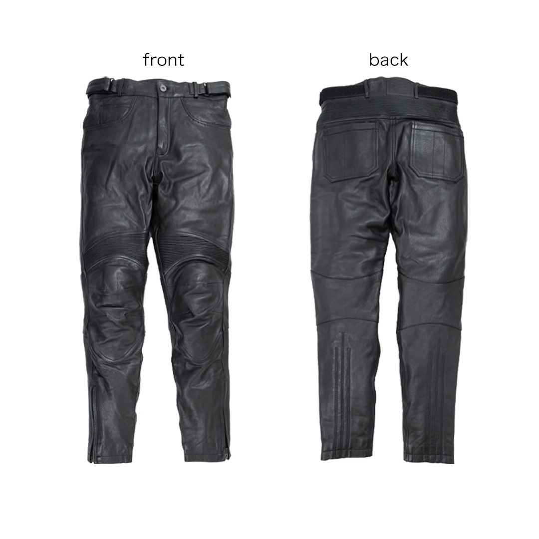 バイク 【2XL追加決定】CEレベル2プロテクター付き レザーパンツ[DP-39