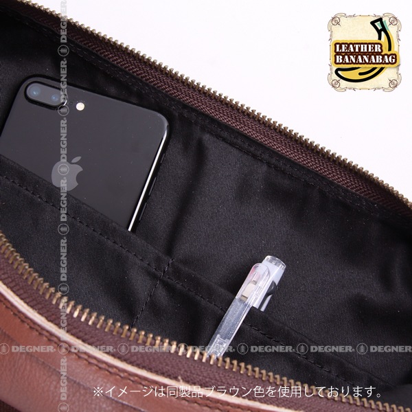 バイク レザーボディバッグ バナナ [W-105] カジュアルバッグ,ワン