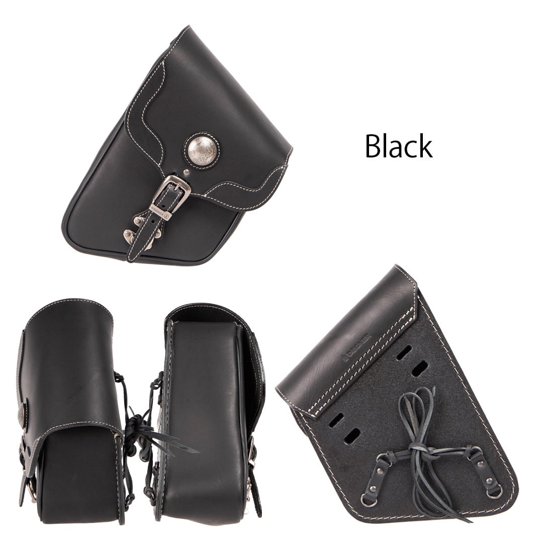 バイク レザーリジットサドルバッグ[SB-15A] バイク取付バッグ