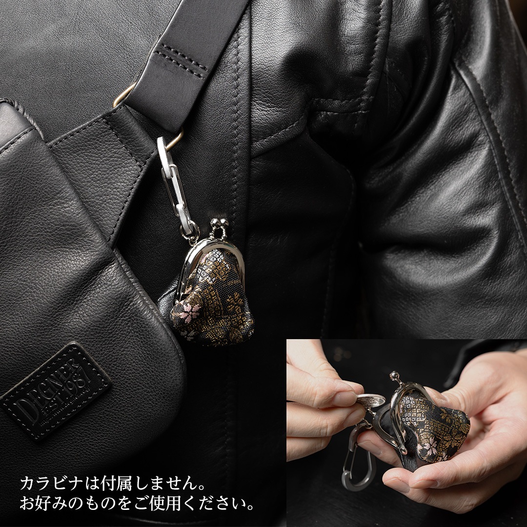 バイク ウェア 花山がま口コインケース[W-141K] 花山,コインケース