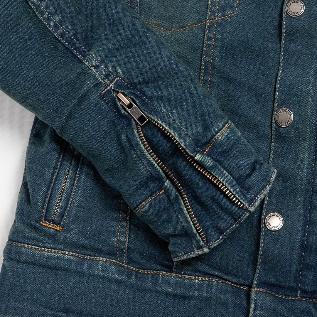 バイク 【XL追加決定☆】レディースフード付きデニムジャケット